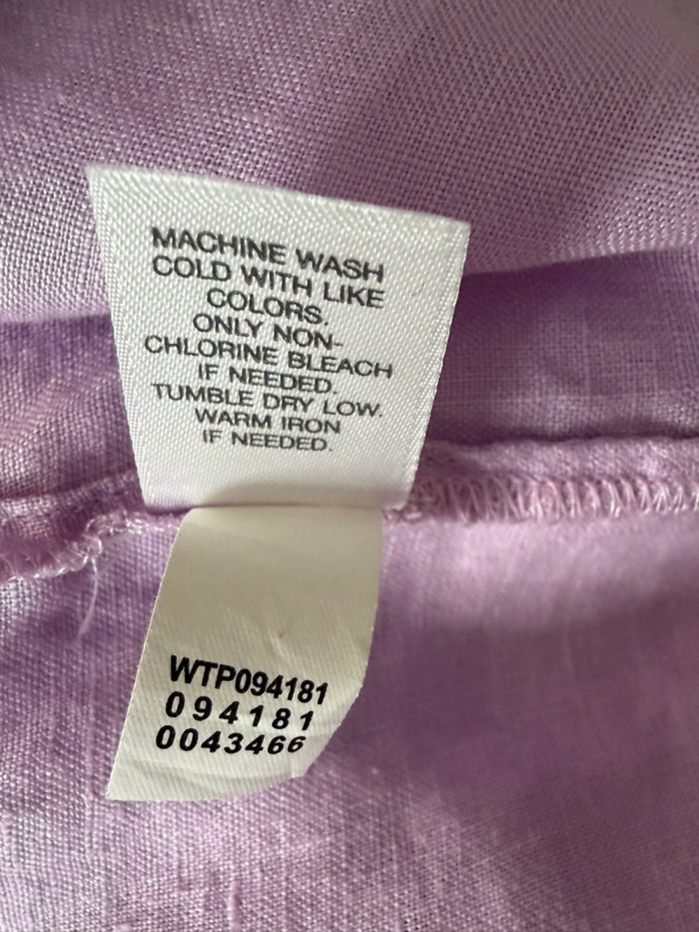 J Jill Lavender Linen Shirt - Long Sleeve -XL - Picture 5 of 5